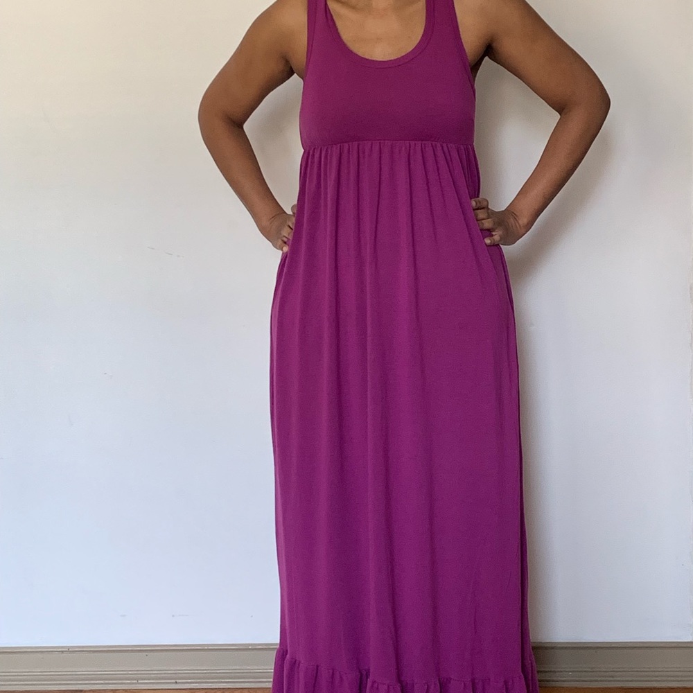 Floor length Purple maxi dress